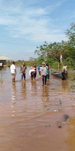 Aksi Tanggap BPBD Konawe, Salurkan Bantuan Logisitik di Dua Desa Terendam Banjir