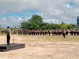 Polres Butur Laksanakan Apel Gelar Pasukan Operasi Zebra Anoa 2022