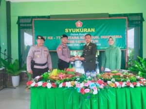 Wujudkan Sinergitas TNI-POLRI, Polres Butur Serahkan Nasi Tumpeng ke Kodim 1429 pada HUT TNI 77 Tahun