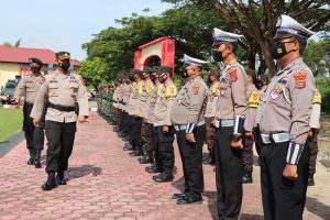 Polres Konawe Gelar Apel Pasukan, Sambut Pilkades Serentak 2022
