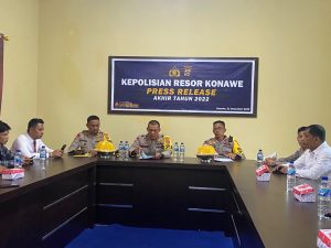 Polres Konawe Rilis Akhir Tahun 2022, Kasus yang Ditangani Meningkat