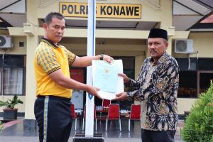 Dapat Tanah Wakaf dari Kepala Desa Morosi, Kapolres Konawe Akan Bangun Pos Pengamanan