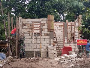 Satgas TMMD Kodim 1429 Butur Kebut Pekerjaan Rehab Rumah Tak Layak Huni