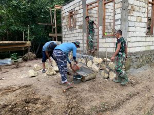 Memasuki Hari ke-5, Pekerjaan Renovasi RTLH TMMD Kodim 1429 Butur Terus Dikebut