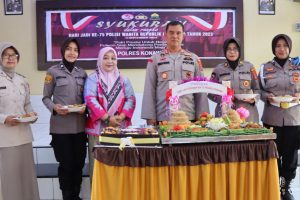 Rayakan Hari Jadi Ke-75, Polwan Polres Konawe Gelar Syukuran