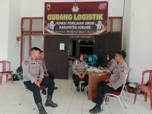 Polres Konawe Giat Pengamanan Gedung Logistik KPU