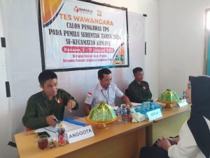 34 Peserta Ikuti Tes Wawancara Calon Pengawas TPS Kecamatan Konawe Pemilu Tahun 2024