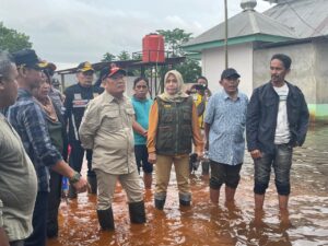 Aksi Tanggap PJ Bupati Konawe Tinjau dan Beri Bantuan Korban Banjir Dua Desa di Pondidaha