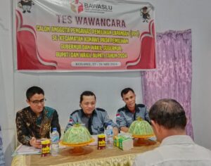 Panwascam Konawe Gelar Tes Wawancara Calon Pengawas Pemilihan Lapangan