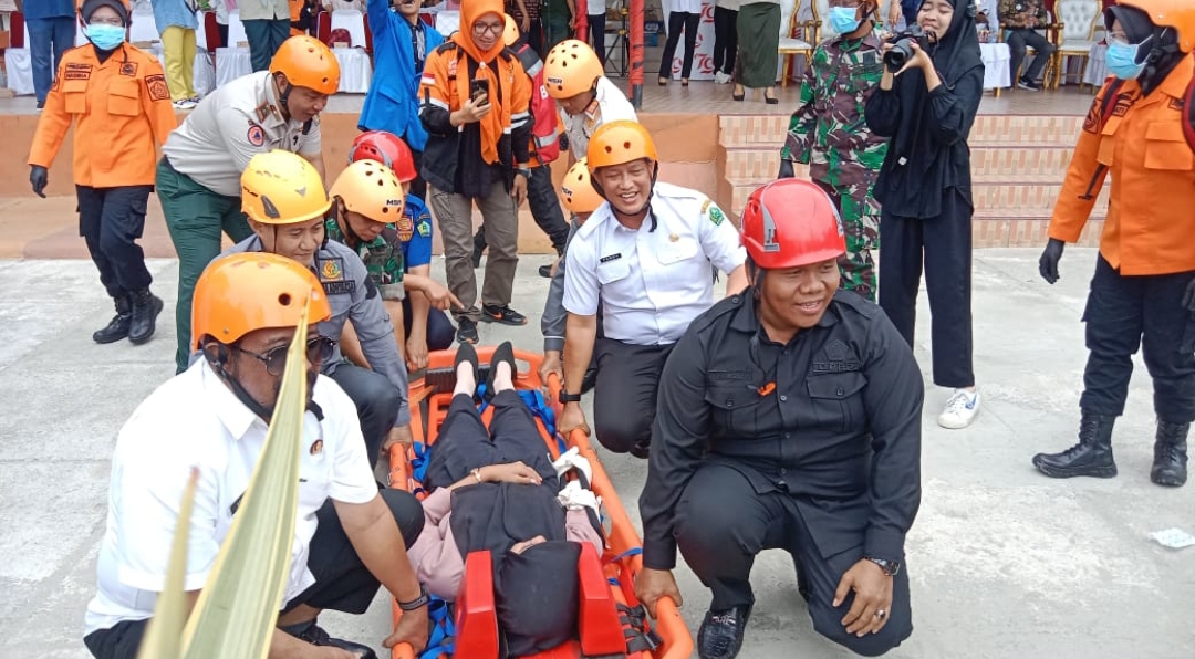 Pemkab Konawe Gelar Simulasi Evakuasi Bencana Gempa Bumi